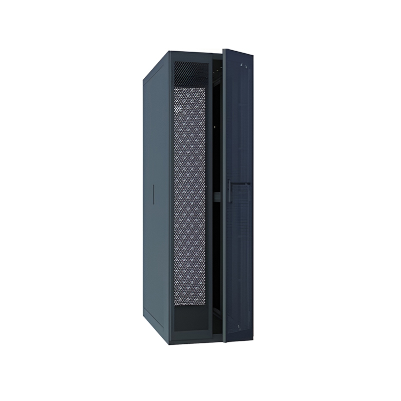 How does the server cabinet improve space utilization through structural optimization?
